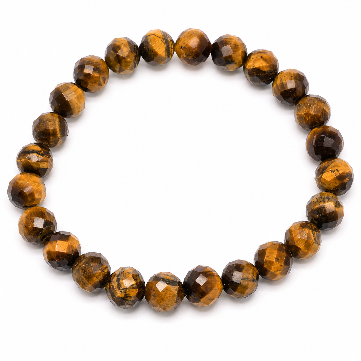 Tiger's Eye Faceted Beads Bracelet 8mm - South Africa