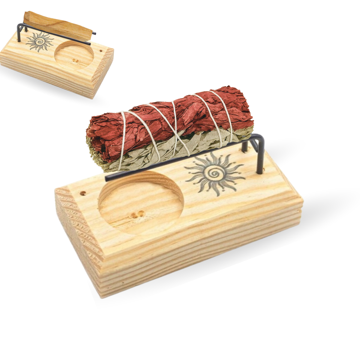 Palo Santo White Sage burner Sun 11x 6cm (4 units)