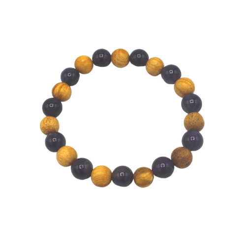 Bracelet Palo Santo and Amethyst