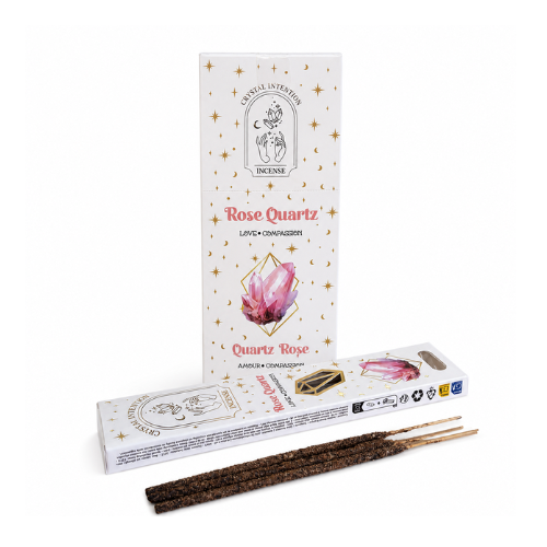 Native Soul Crystal Intention incense with Rose Quartz chips