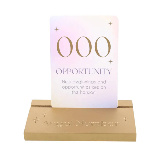 Angel Number Affirmation Cards with Wooden Stand
