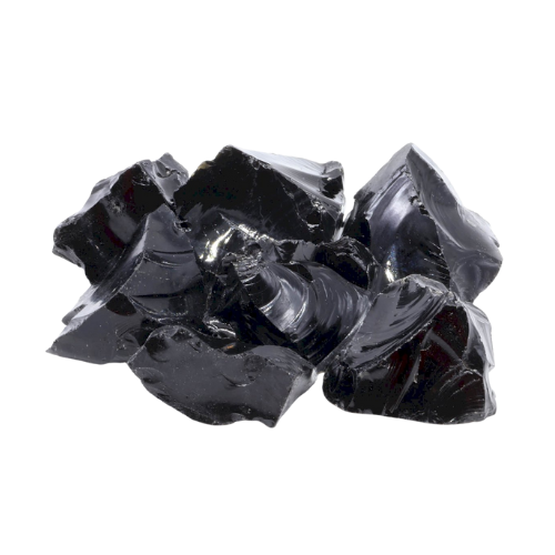 Black Obsydian 'A' rough stone 1kg - Mexico