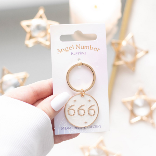 666 Angel Number Keyring