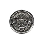 Incense Holder Triple Moon & Pentacle Antique Finish