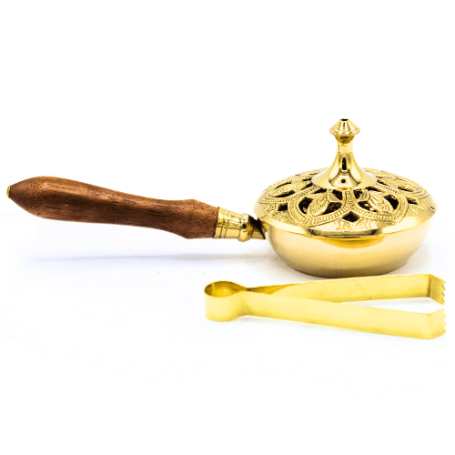 Incense Burner and  Tong  Brass