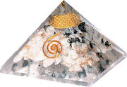 Orgonite Pyramid Rainbow Moonstone Flower Of Life
