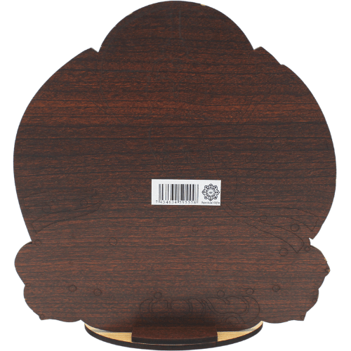 Wooden Sphere Holder Buddha