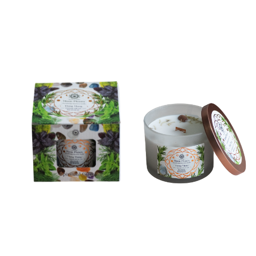 Green Tree Gemstone Candle Moon Phases Rosemary 256g