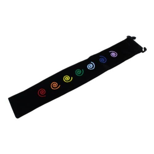 Velvet Bag 11x1.75" – 7 Chakra Spiral Design
