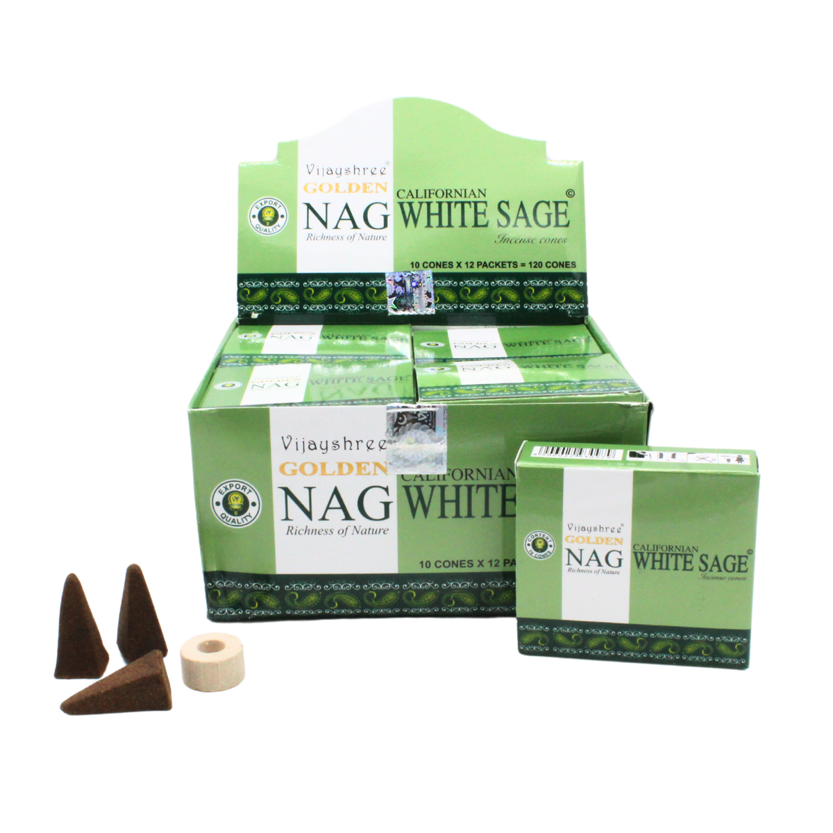 Golden Nag White Sage Dhoop Cones