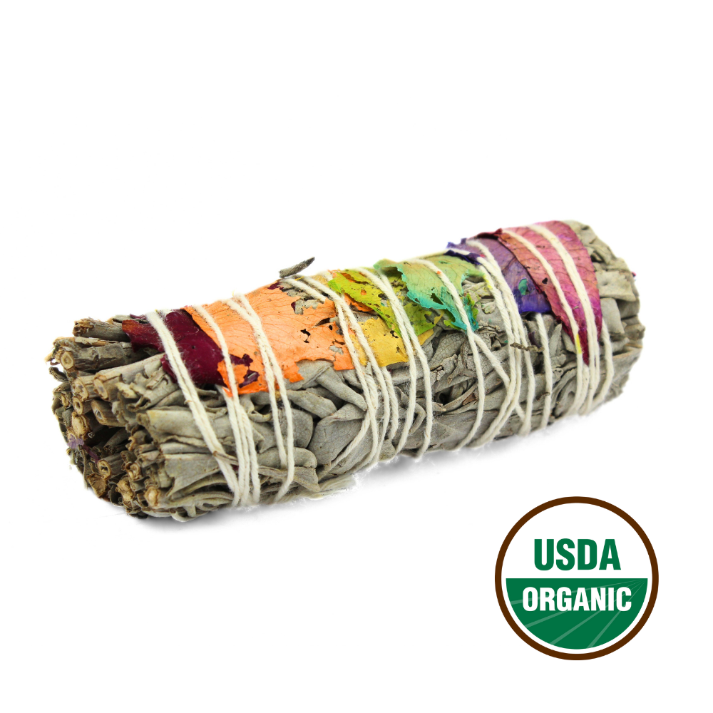 7 Chakra White Sage Smudge Stick 10cm (price per pc)