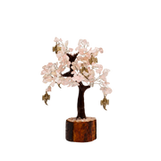 Árbol de gemas pequeño de sabiduría de cuarzo rosa