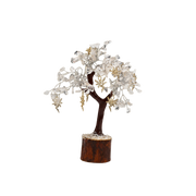 Árbol de gemas de cuarzo cristalino Equilibrio espiritual Pequeño