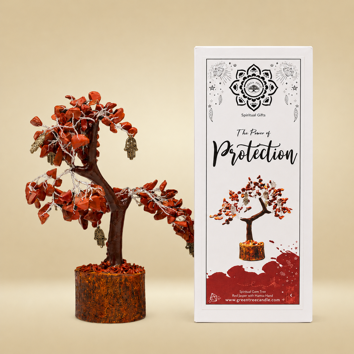 Red Jasper Protection Gem tree Small