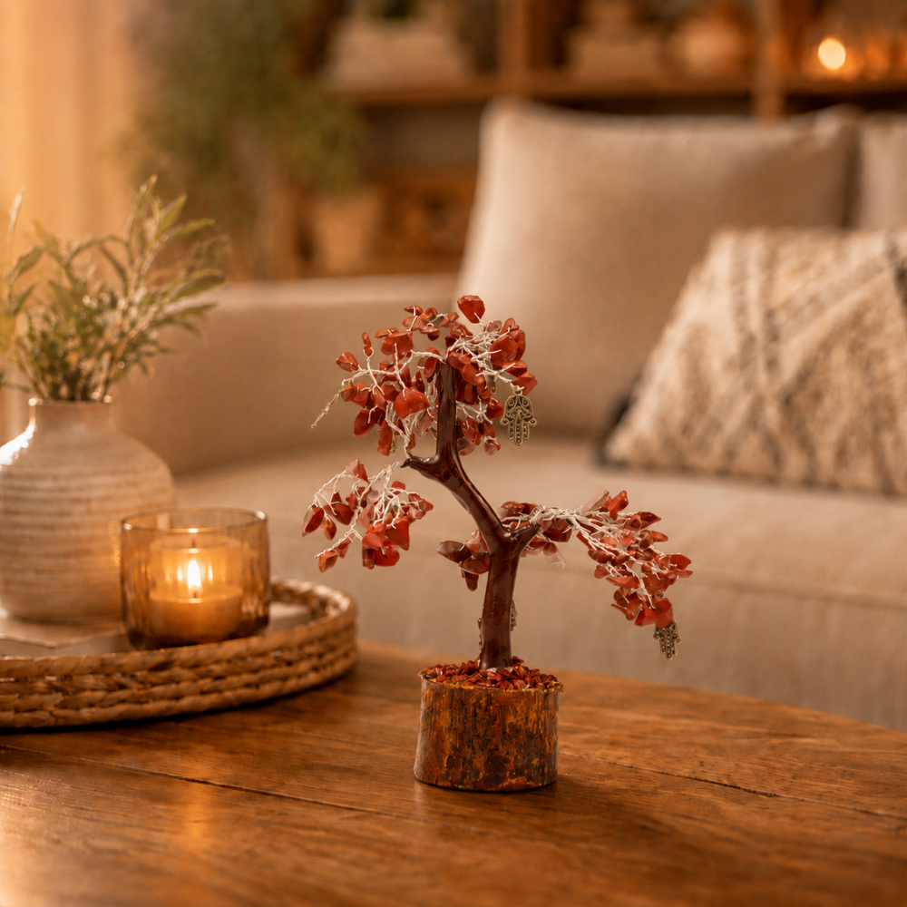 Red Jasper Protection Gem tree Small