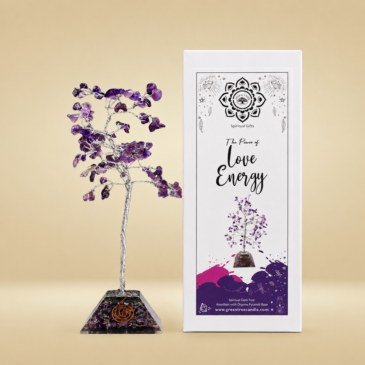 Amethyst Love Energy Gem tree Small