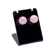 Rose Quartz Bead Earrings 10mm