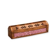 Mango Wood Incense Box Rose Quartz 30 cm