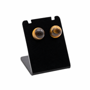 Ohrringe mit Tigerauge-Perlen, 10 mm