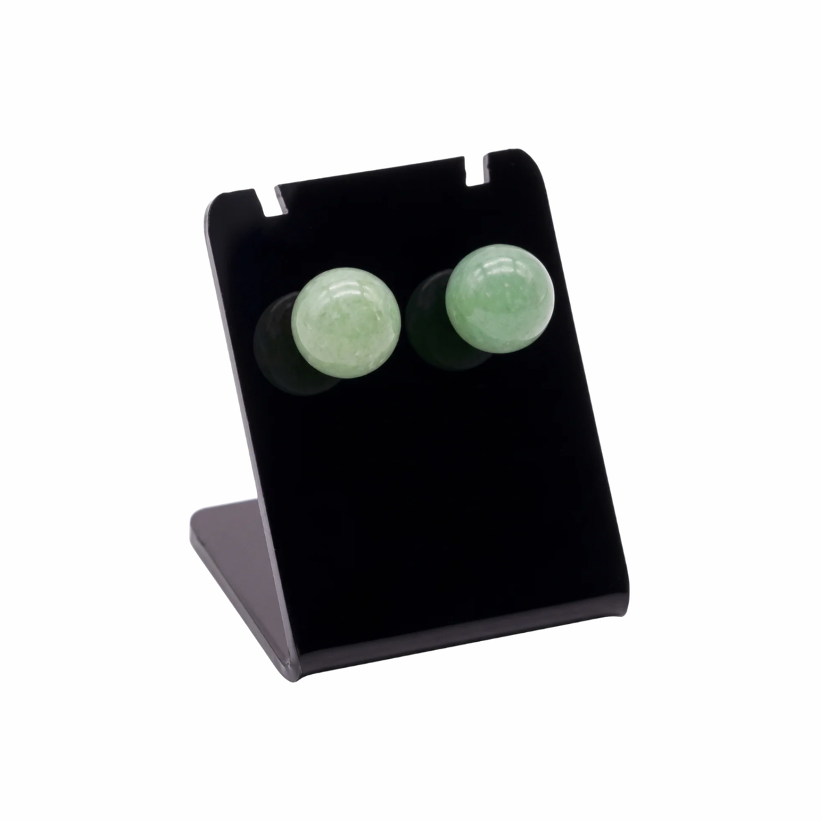 Green Aventurine Bead Earrings 10mm