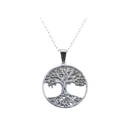 Stainless Steel Tree of Life Necklace 2.5cm