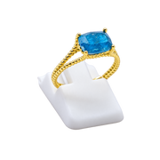925 Sterling Silver Rectangle Ring Apatite