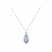 Collier « larme » en argent sterling 925 Aigue-marine