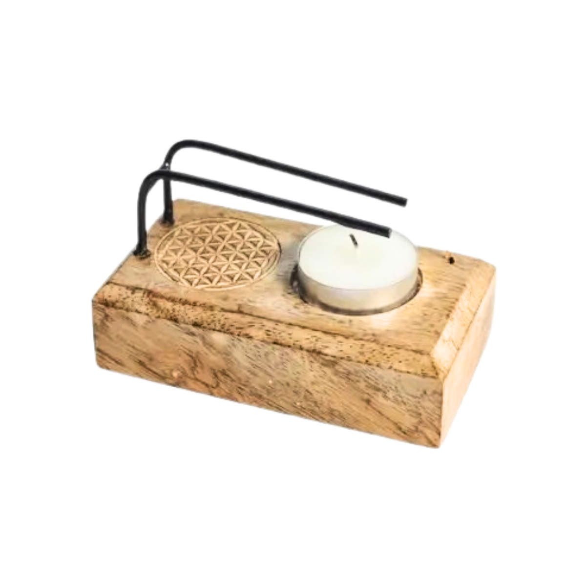 Mango Wood Palo Santo Holder Flower of Life