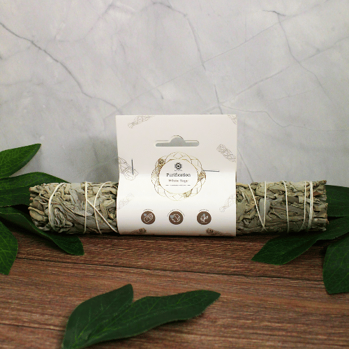 Purification White Sage Smudge Stick 22cm with label