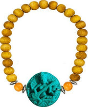 Bracelet Sandalwood Turquoise Saraswati pendant