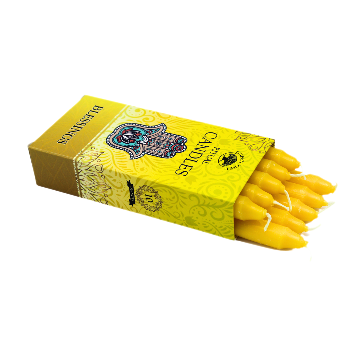 Green Tree Ritual candles Blessing 10 pack