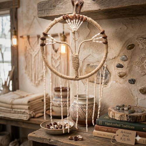 Dreamcatcher Tree of Life Rope with Shell Beads