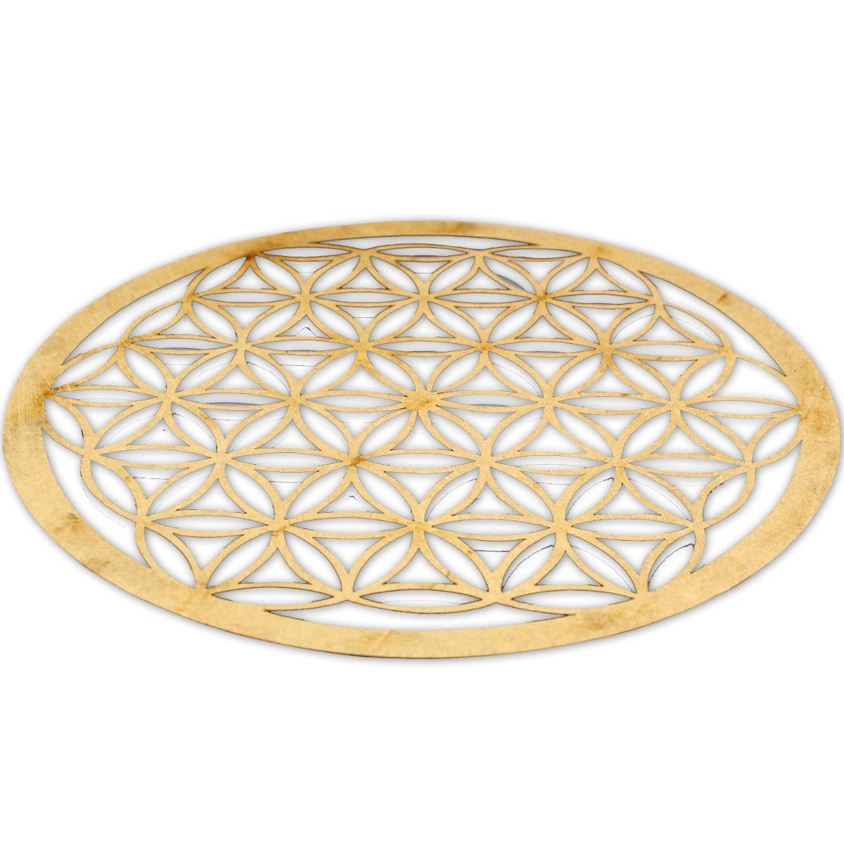 LCW Incense Holder Flower Of Life Light Brown 10 cm Set of 2