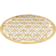 LCW Incense Holder Flower Of Life Light Brown 10 cm Set of 2