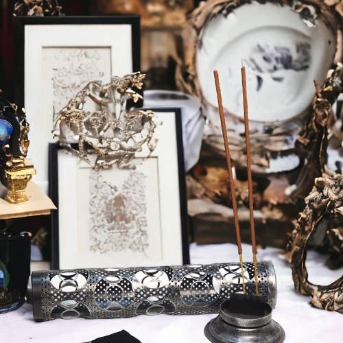 Iron Incense Tower Burner Triple Moon