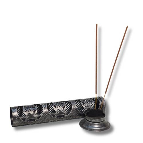 Iron Incense Tower Burner Triple Moon & Star