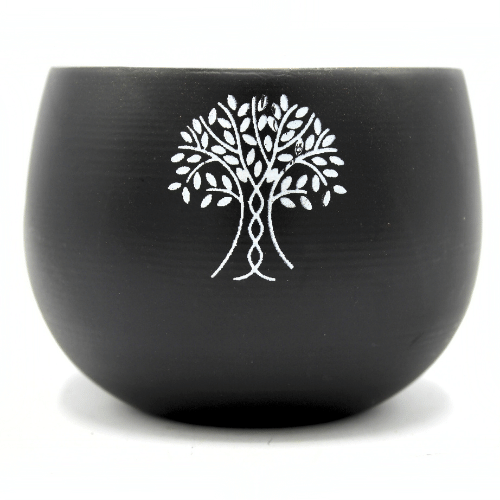 Tealight Holder Tree Of Life Black & Copper