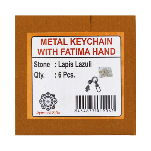 Keychain - Fatima Hand & Lapis Lazuli Set of 6 pcs
