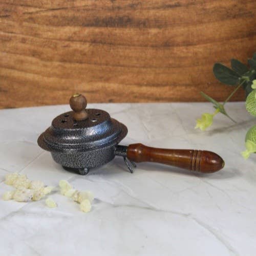 Silver Incense Pan with Handle