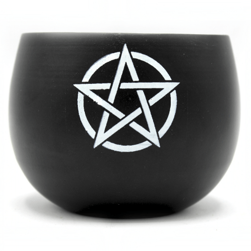 Tealight Holder Pentagram Black & Copper