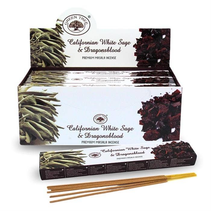 Green Tree Californian White Sage & Dragonsblood Incense 15g