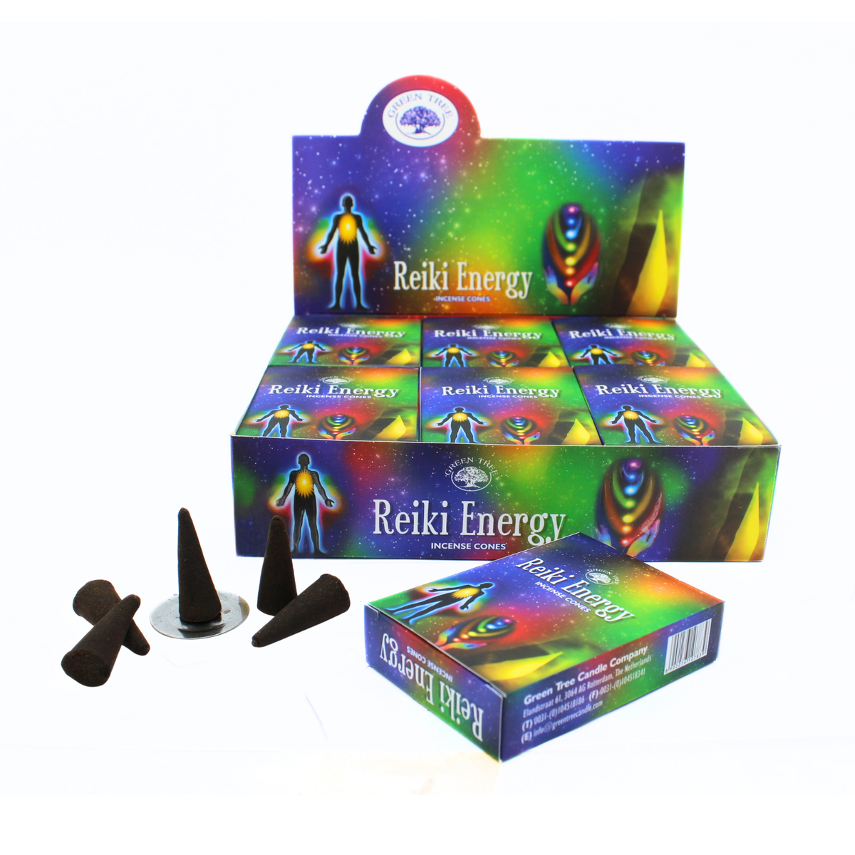 Green Tree Reiki Energy Cones (10 pieces)