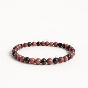 Rhodonite 'Black line' bracelet 4mm - China