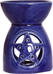 Nightblue aromaburner with Pentacle in Ceramic
