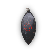 Orgone Pendant Oval Shape Shungite Spiral
