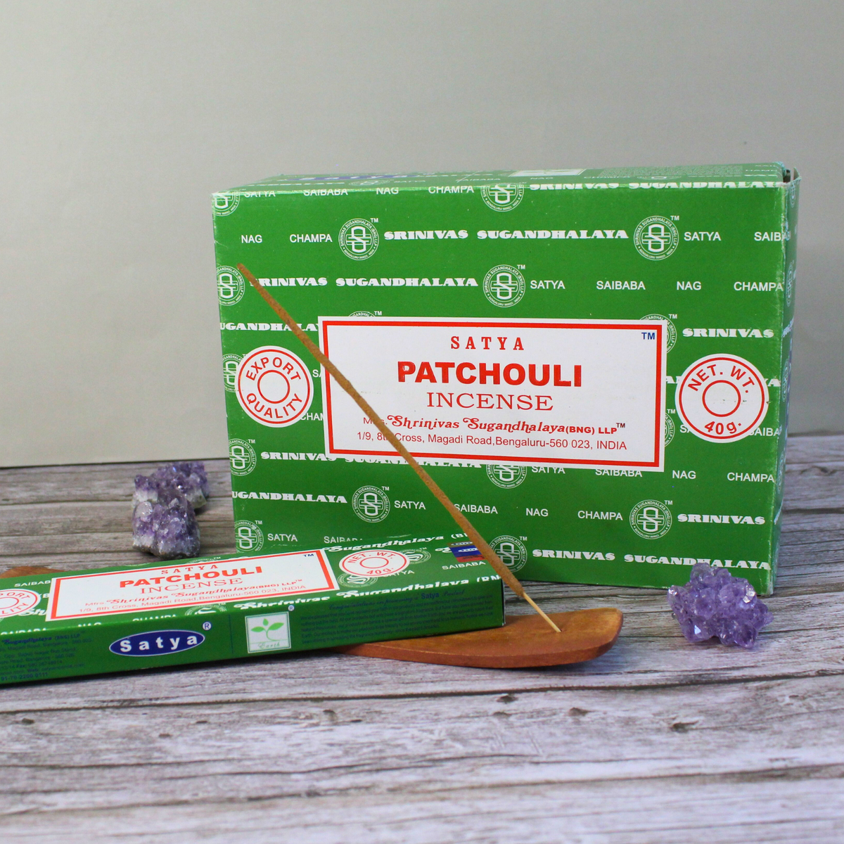 Satya Patchouli Incense (40 grams x 12 packs)