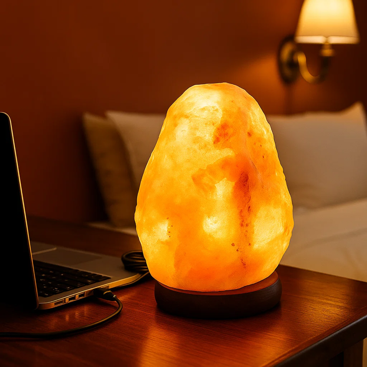 USB Himalayan Salt Lamp Orange 1kg
