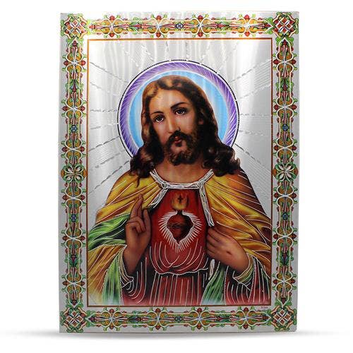 Aluminium Plate Sacred Heart Of Jesus 30 X 42