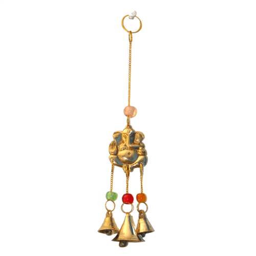 Hanging bells with Metal Ganesha
