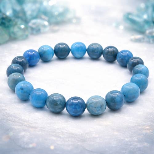 Apatite 'AAA' beaded Bracelet 10 mm - Madagascar